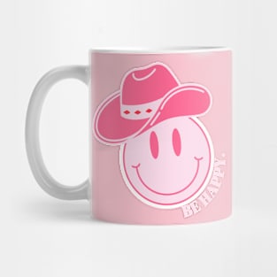 Preppy Pink Smiley Cowgirl Mug